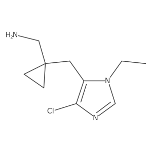 {1-[(4-chloro-1-ethyl-1H-imidazol-5-yl)methyl]cyclopropyl}methanamine Structure