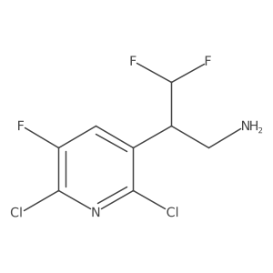 2-(2,6-Dichloro-5-fluoropyridin-3-yl)-3,3-difluoropropan-1-amine Structure