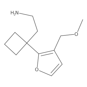2-{1-[3-(Methoxymethyl)furan-2-yl]cyclobutyl}ethan-1-amine Structure
