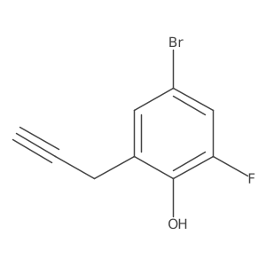 4-Bromo-2-fluoro-6-(prop-2-yn-1-yl)phenol结构式