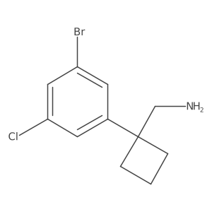 [1-(3-Bromo-5-chlorophenyl)cyclobutyl]methanamine结构式