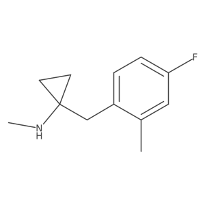 1-[(4-fluoro-2-methylphenyl)methyl]-N-methylcyclopropan-1-amine结构式