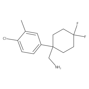 [1-(4-Chloro-3-methylphenyl)-4,4-difluorocyclohexyl]methanamine结构式