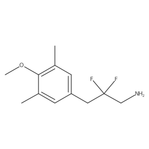 2,2-Difluoro-3-(4-methoxy-3,5-dimethylphenyl)propan-1-amine Structure