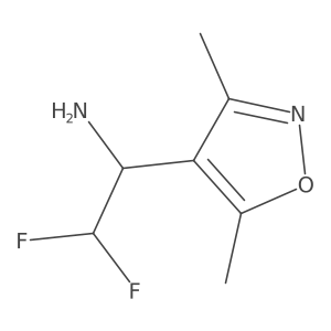 1-(Dimethyl-1,2-oxazol-4-yl)-2,2-difluoroethan-1-amine结构式