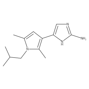 5-[2,5-dimethyl-1-(2-methylpropyl)-1H-pyrrol-3-yl]-1H-imidazol-2-amine结构式