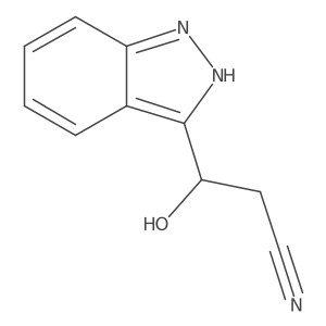 3-hydroxy-3-(1H-indazol-3-yl)propanenitrile Structure