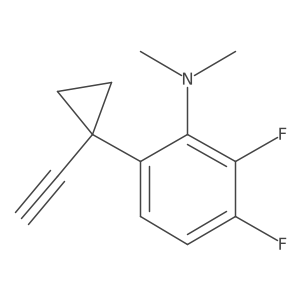 6-(1-ethynylcyclopropyl)-2,3-difluoro-N,N-dimethylaniline结构式
