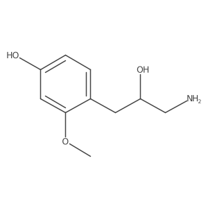 4-(3-Amino-2-hydroxypropyl)-3-methoxyphenol结构式