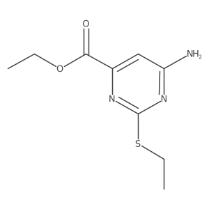 Ethyl 6-amino-2-(ethylsulfanyl)pyrimidine-4-carboxylate Structure