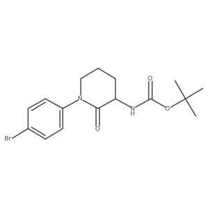 tert-butyl N-[1-(4-bromophenyl)-2-oxopiperidin-3-yl]carbamate Structure