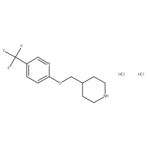 2-(Piperidin-4-ylmethoxy)-5-(trifluoromethyl)pyridine;dihydrochloride结构式