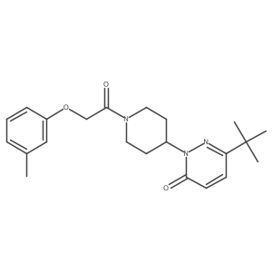 6-Tert-butyl-2-[1-[2-(3-methylphenoxy)acetyl]piperidin-4-yl]pyridazin-3-one Structure