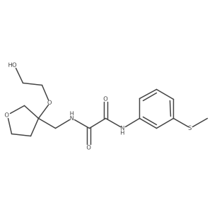 N1-((3-(2-hydroxyethoxy)tetrahydrofuran-3-yl)methyl)-N2-(3-(methylthio)phenyl)oxalamide结构式