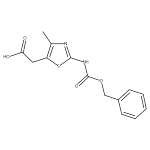 2-(2-{[(Benzyloxy)carbonyl]amino}-4-methyl-1,3-thiazol-5-yl)acetic acid Structure