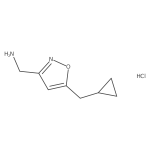 [5-(Cyclopropylmethyl)-1,2-oxazol-3-yl]methanamine;hydrochloride Structure
