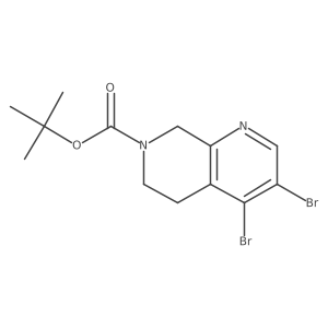 Tert-butyl 3,4-dibromo-6,8-dihydro-5H-1,7-naphthyridine-7-carboxylate Structure