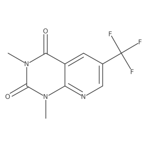 1,3-dimethyl-6-(trifluoromethyl)-1H,2H,3H,4H-pyrido[2,3-d]pyrimidine-2,4-dione结构式
