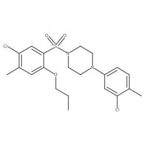 1-(3-Chloro-4-methylphenyl)-4-(5-chloro-4-methyl-2-propoxyphenyl)sulfonylpiperazine Structure