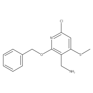 6-chloro-4-(methylthio)-2-(phenylmethoxy)-3-Pyridinemethanamine结构式