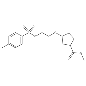 Methyl 3-(2-(tosyloxy)ethoxy)cyclopentane-1-carboxylate结构式