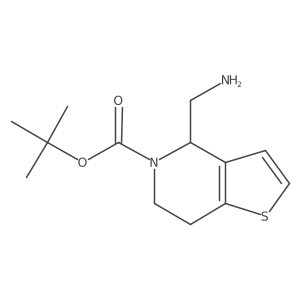 tert-butyl 4-(aminomethyl)-4H,5H,6H,7H-thieno[3,2-c]pyridine-5-carboxylate结构式