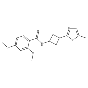 2,4-dimethoxy-N-[1-(5-methyl-1,3,4-thiadiazol-2-yl)azetidin-3-yl]benzamide结构式