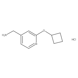 [2-(cyclobutoxy)-4-pyridyl]methanamine;hydrochloride Structure