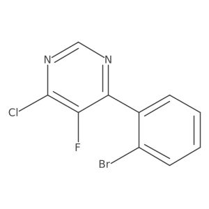 4-(2-Bromophenyl)-6-chloro-5-fluoropyrimidine Structure