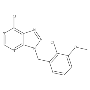 7-Chloro-3-[(2-chloro-3-methoxyphenyl)methyl]triazolo[4,5-d]pyrimidine结构式