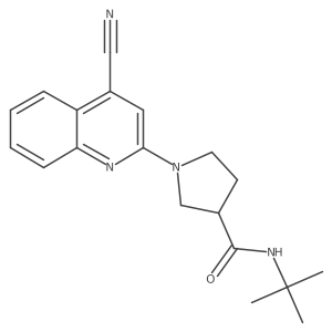 N-tert-butyl-1-(4-cyanoquinolin-2-yl)pyrrolidine-3-carboxamide Structure