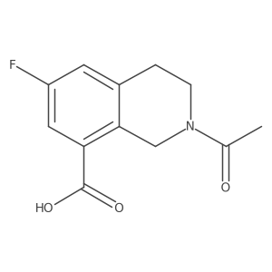 2-Acetyl-6-fluoro-1,2,3,4-tetrahydroisoquinoline-8-carboxylic acid Structure