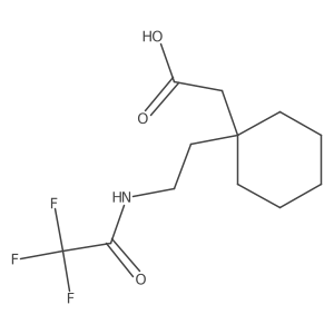 2-{1-[2-(2,2,2-Trifluoroacetamido)ethyl]cyclohexyl}acetic acid Structure