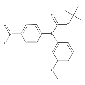 tert-butyl N-(3-methoxyphenyl)-N-(4-nitrophenyl)carbamate结构式