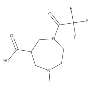 1-Methyl-4-(2,2,2-trifluoroacetyl)-1,4-diazepane-6-carboxylic acid Structure