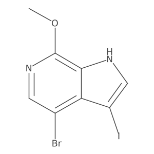 4-Bromo-3-iodo-7-methoxy-1H-pyrrolo[2,3-c]pyridine Structure