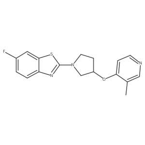 6-Fluoro-2-{3-[(3-methylpyridin-4-yl)oxy]pyrrolidin-1-yl}-1,3-benzothiazole结构式