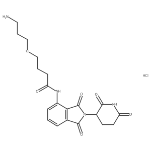 4-(3-aminopropoxy)-N-[2-(2,6-dioxopiperidin-3-yl)-1,3-dioxo-2,3-dihydro-1H-isoindol-4-yl]butanamide hydrochloride结构式