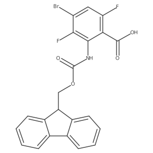 4-bromo-2-({[(9H-fluoren-9-yl)methoxy]carbonyl}amino)-3,6-difluorobenzoic acid结构式
