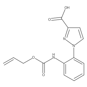 1-(2-{[(prop-2-en-1-yloxy)carbonyl]amino}phenyl)-1H-pyrazole-3-carboxylic acid Structure