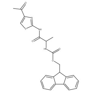 (9H-fluoren-9-yl)methyl N-[(1R)-1-[(4-acetyl-1,3-thiazol-2-yl)carbamoyl]ethyl]carbamate结构式