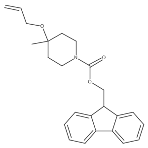 (9H-fluoren-9-yl)methyl 4-methyl-4-(prop-2-en-1-yloxy)piperidine-1-carboxylate结构式