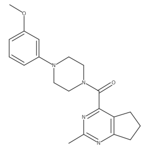 1-(3-methoxyphenyl)-4-{2-methyl-5H,6H,7H-cyclopenta[d]pyrimidine-4-carbonyl}piperazine结构式