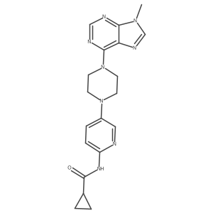N-{5-[4-(9-methyl-9H-purin-6-yl)piperazin-1-yl]pyridin-2-yl}cyclopropanecarboxamide Structure