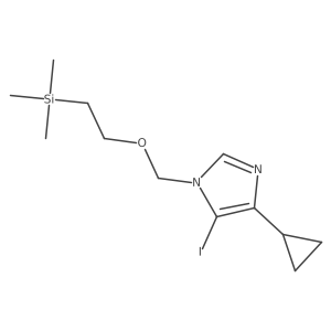4-Cyclopropyl-5-iodo-1-((2-(trimethylsilyl)ethoxy)methyl)-1H-imidazole Structure