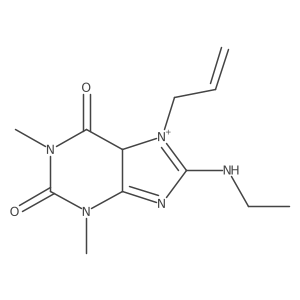 8-(ethylamino)-1,3-dimethyl-7-prop-2-enyl-5H-purin-7-ium-2,6-dione Structure