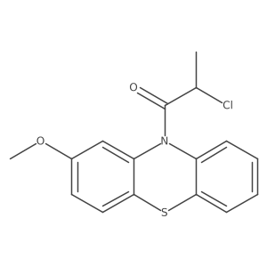 2-Chloro-1-(2-methoxy-10H-phenothiazin-10-yl)-1-propanone Structure