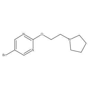 5-Bromo-2-(2-pyrrolidin-1-yl-ethoxy)-pyrimidine Structure