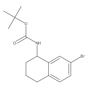 tert-butyl N-[(1S)-7-bromo-1,2,3,4-tetrahydronaphthalen-1-yl]carbamate结构式