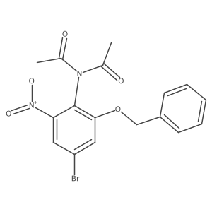N-Acetyl-N-[2-(benzyloxy)-4-bromo-6-nitrophenyl]acetamide结构式